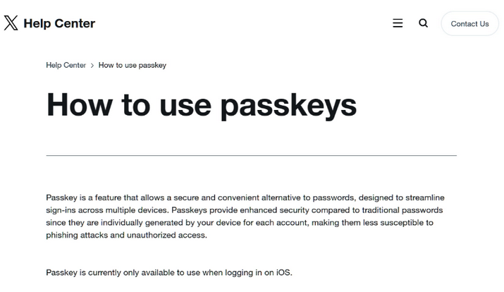 港口镇苹果维修店铺分享iOS用户如何通过通行密钥(Passkey)登录 