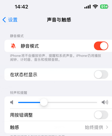 港口镇苹果15Pro维修网点分享iPhone15Pro系列机型中隐藏静音图标 